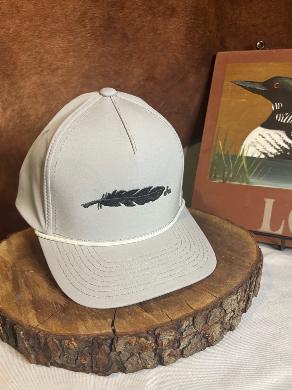 Armadillo Hat Co. Silverado Snapback Hat | Cream Feather Rope Western Outdoor